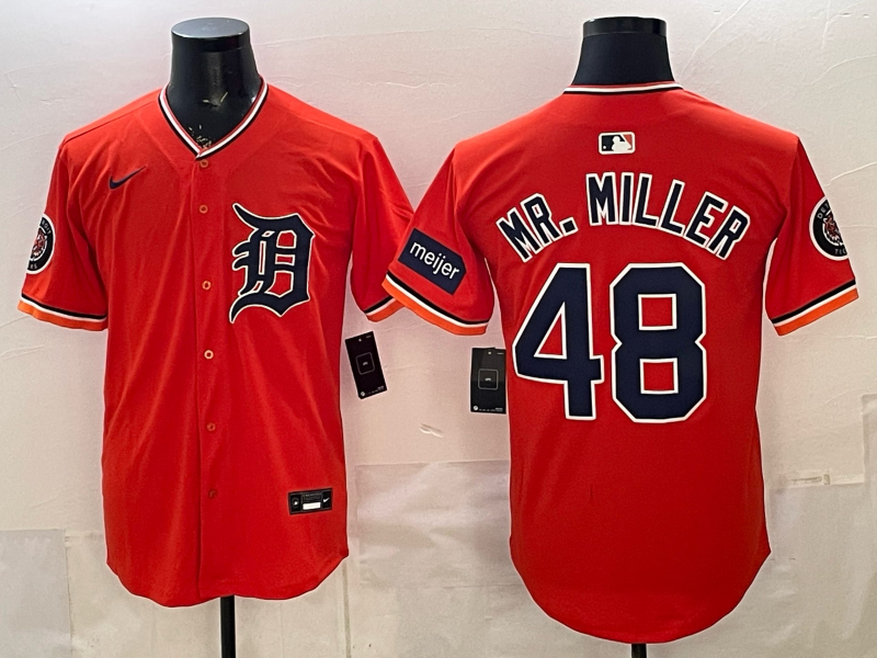 Men Detroit Tigers #48 Mr.Miller red Nike 2026 MLB Jersey 0419002->detroit tigers->MLB Jersey